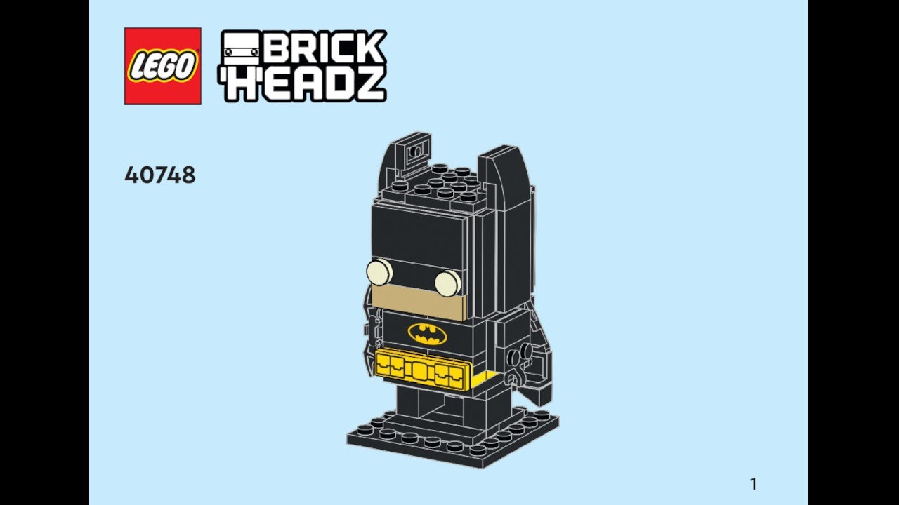 LEGO Instructions | Brickheadz | 40748 | Batman 8in1 | DC | The Lego Batman Movie