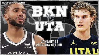 Brooklyn Nets vs Utah Jazz Full Game Highlights | Jan 29 | 2024 NBA Season