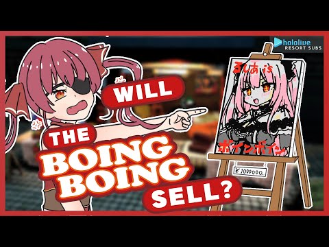 Marine can’t sell a Boing-Boing Rushia painting [Hololive Eng Sub | Houshou Marine]