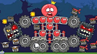 9999 КРАСНЫХ ШАРИКОВ в BAD PIGGIES - в игре Красный Шар и его Машинка Строим с Спуди - Red Ball 4