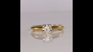 14K Yellow and White Gold Diamond Ring .20 Carats