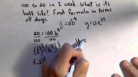 Finding Half Life and Creating Exponential Function