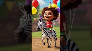 Zebra 🦓 fun learn #Ziggy #KidsLearning #Shorts #LanguageForKids #animalwords  #FunLearning #cartoon