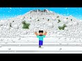 Surviving THE BIGGEST SNOW AVALANCHE In Minecraft!