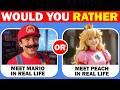 Would You Rather - SUPER MARIO GALAXY Edition 🌌🍄 Mario, Luigi, Peach, Yoshi | Obby Quiz