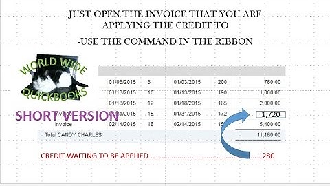 Learn QuickBooks Video 32 - Applying Customer Credits(Short Version)