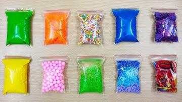 Making Slime Whith Bags - Crunchy Slime | Part 6 | Relaxing Satisfying Slime Video