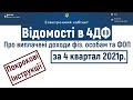 Як подати податковий розрахунок 4 ДФ за 4 квартал 2021 року?