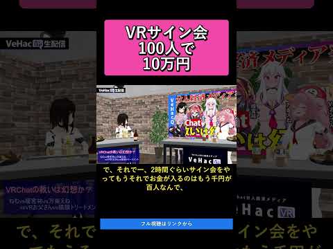 VRサイン会100人で10万円   VRChatの救いは幻想か？ねむvs榎宮祐vs万楽えねvsVRお父さんvs猿頭トリートメント【VeHacQ生配信 #1】