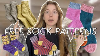 I found 30 free sock patterns on Ravelry and you should definitely knit them