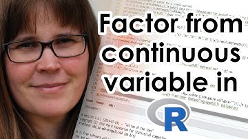 Factor from continous variable in R