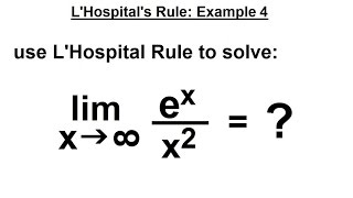Famous Calculus 1: L'Hospital's Rule (5 of 25) Example 4 Profile