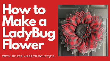 How to Make a Ladybug Wreath |How to Make a Flower Wreath| Spring Wreath Do It Yourself