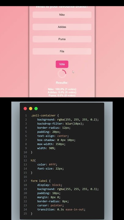 Creating A Poll Using HTML,CSS and Javascript. #htmlcss #coding # ...