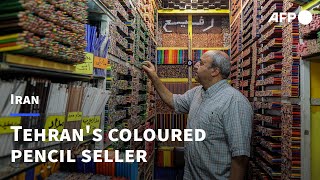 The pencil seller bringing colour to Tehran's bazaar for over 30 years | AFP
