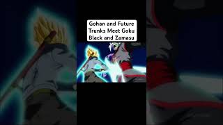 Gohan and Future Trunks Meet Goku Black and Zamasu shorts dragonballsuper dragonball gohan