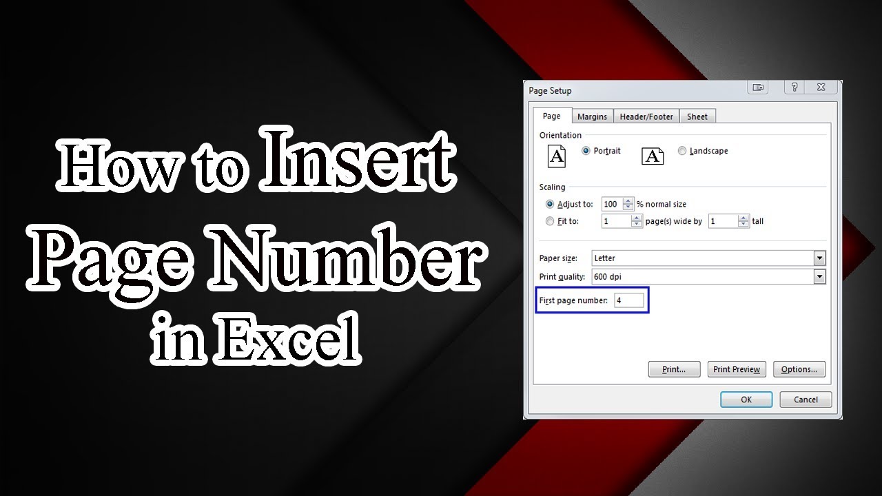 how-to-insert-page-number-in-excel-sheet-youtube