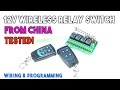 12v 4ch channel 315mhz wireless remote control switch testwiring
