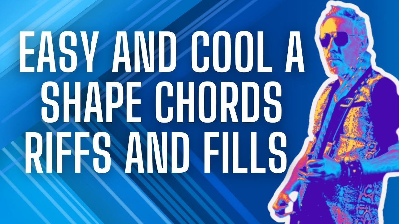 Easy and cool A shape chord, riffs and fills - YouTube