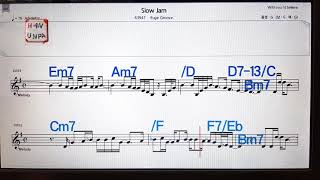 Slow jam/Euge Groove💋노래방, 가라오케, 코드 큰 악보,반주,가사💖Karaoke, Sheet Music, Chord, MR