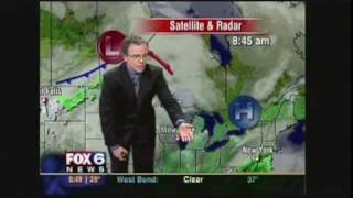 Chloe visits Rob Haswell during the Fox 6 Wakeup weather forecast