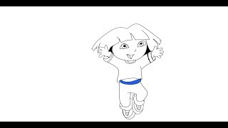 تعلم رسم انمي دورا | رسم الشخصية الكرتونية دورة | رسم الفتاه دورا ✔ How to draw anime DORA
