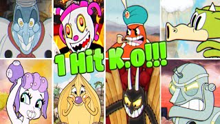 Cuphead - What If Bosses Die After A Single Super Hit Glitch? (1 Hit glitch)