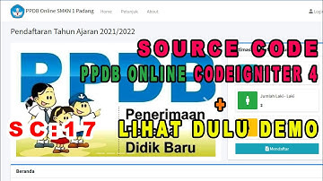 Source Code PPDB Online CodeIgniter 4 | Penerimaan Peserta Didik Baru Kampus CodeIgniter 4