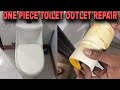 ONE Piece toilet outlet repair easy way || plumbin restore