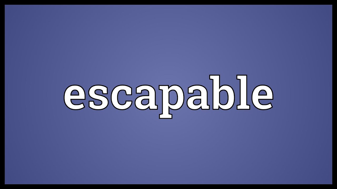 Escapable Meaning - YouTube