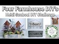 Four Farmhouse DIYs | Heidi Sonboul DIY Challenge | Dollar Tree &amp; Thifted Farmhouse Crafts Projects