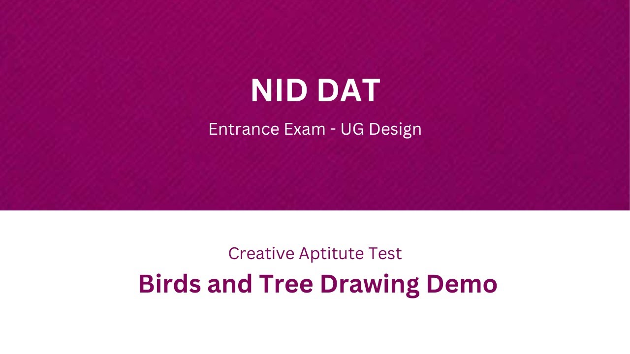 NID DAT Drawing Birds & Tree Demo: Mastering Sketching Techniques for ...
