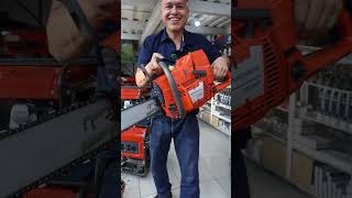 Motosierra Husqvarna 395xp de 94 cc para cortar un tronco - Barra GB de 35,5"