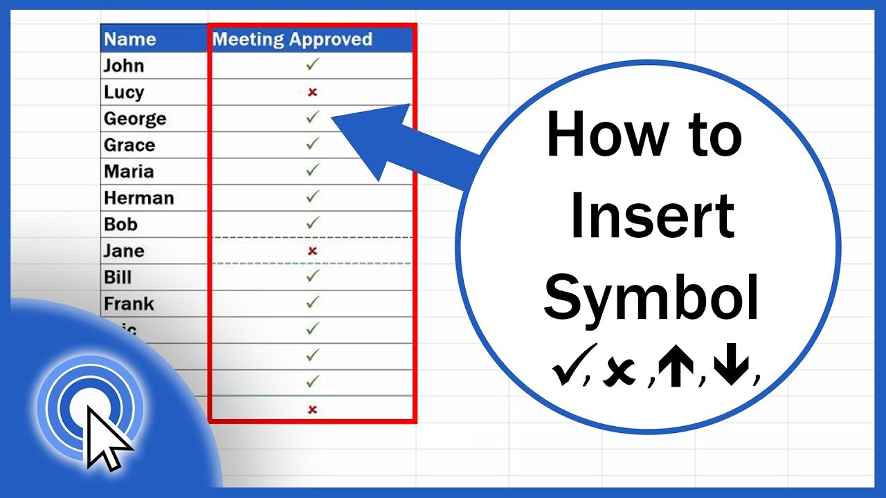 How To Insert Symbol In Excel Youtube