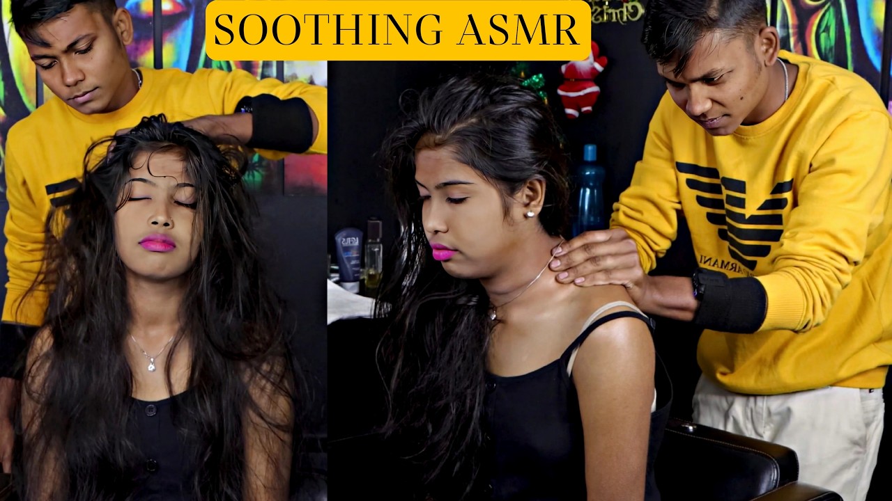 Intense Head Massage & Neck Cracking | Soft Hand Neck & Back Massage | Soothing ASMR