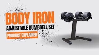 Body Iron Adjustable Dumbbell Set