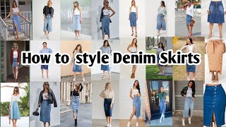 How to style Denim Skirt | Denim skirt trends 2024 | shein fashion haul 2024 #sheinhaul #outfitinspo