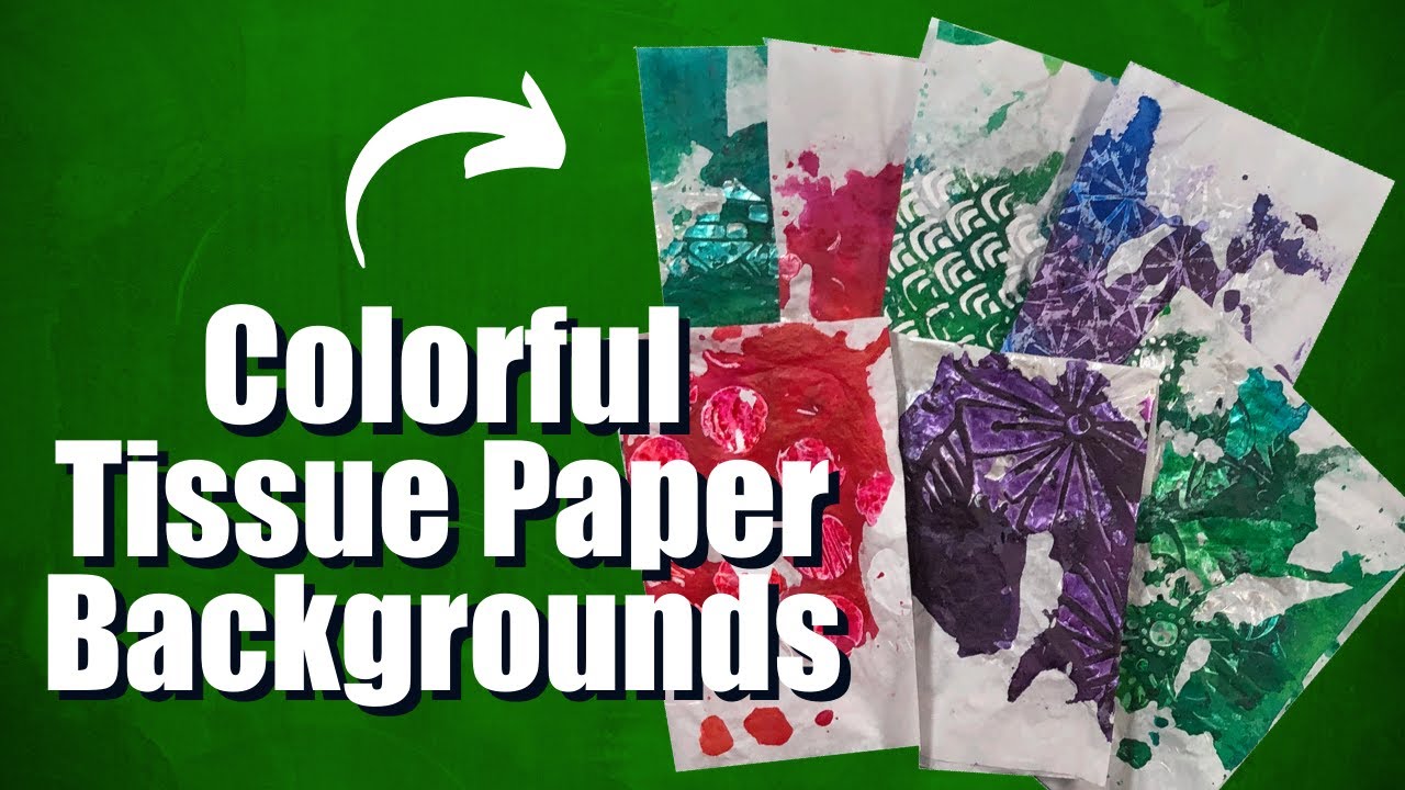 Making Pretty Colorful Tissue Paper Backgrounds For Collage Art