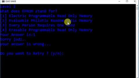 Quiz Game using Batch File!!!
