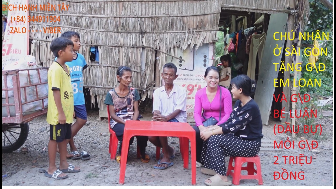 1374  HẠNH XUỐNG THĂM G\Đ EM LOAN - G\Đ BÉ LUẬN - CHÚ NHÂN Ở SÀI GÒN TẶNG ĐỂ SINH HOẠT | BHMT