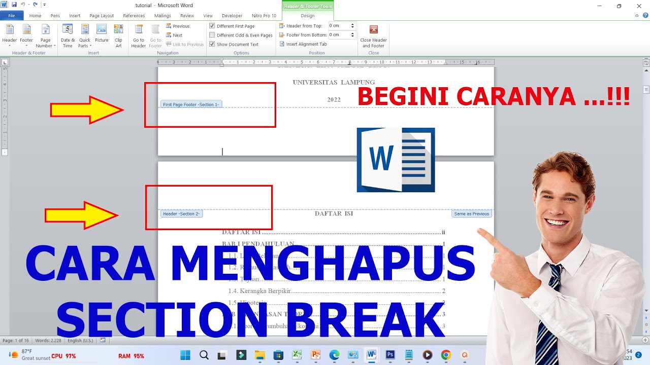 Cara Menghapus Section Break Continuous Di Word