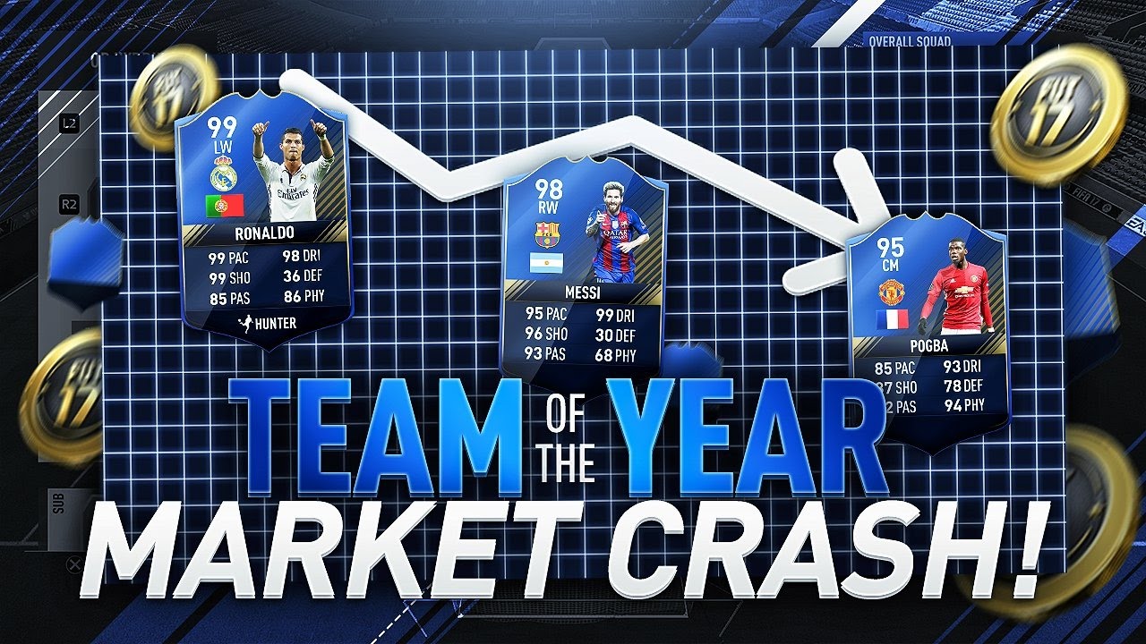 Fifa 17 Toty Market Crash How To Make Easy Coins Profit Full Team Of The Year Info - 