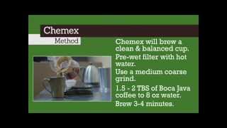 Boca Java Coffee Chemex Brewing Method