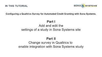 Sona Systems Qualtrics Integration