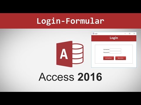 Microsoft Access 2016 | Loginformular - Anmeldemaske mit etwas VBA