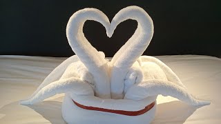 beautiful towel folding design||towel folding bed decoration||art||#viralvideo#youtube