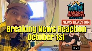 Breaking news Reaction by Random Thoughts. USA News. Government shutdown 