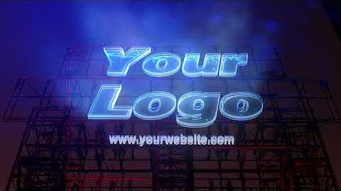 Make Neon Light Logo Animation Video with After Effects template - MakeWebVideo.com