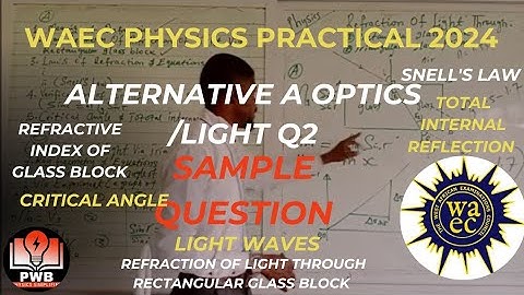 Waec Physics Practical 2024 |Optics Question 2 |Alternative A|Refraction of Light| Rectangular Block