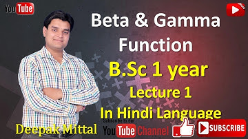 Beta and Gamma Function Part 1